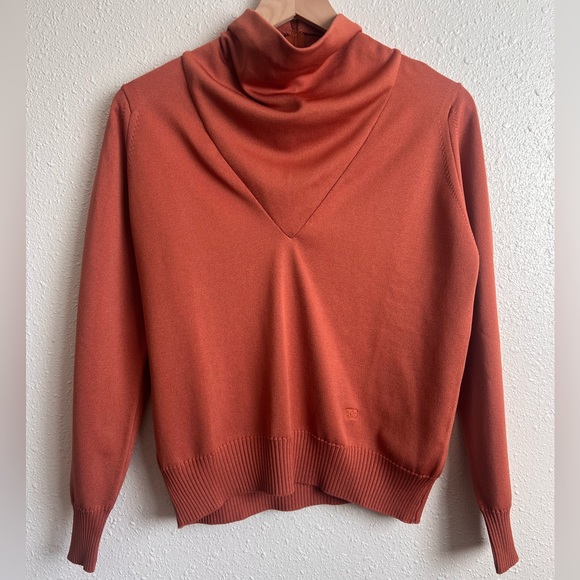 Givenchy Sport Caramel Brown Mock Neck Pull Over Sweater Size Small - Picture 1 of 10